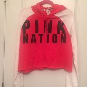 PINK Red crop jacket